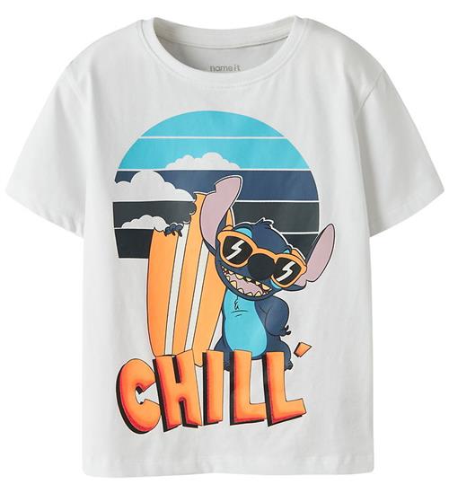 Name It T-shirt - NmmMamba - Stitch - Bright White
