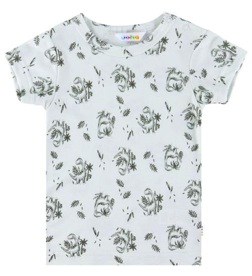 Joha T-shirt - Bambus - Mynte m. Dinosaurer
