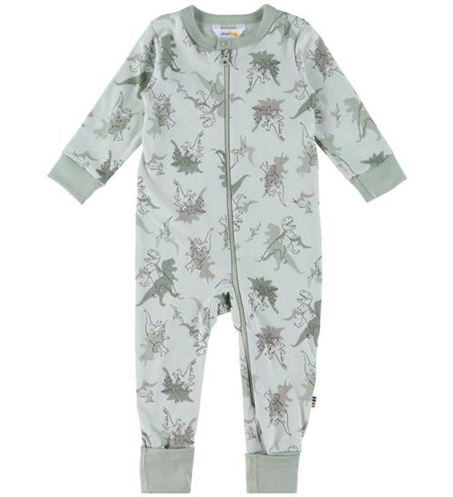 Joha Natdragt - Lysegrøn m. Dinosaurer