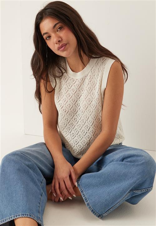 ONLY Onlsunny Sl Pointelle Top Knt