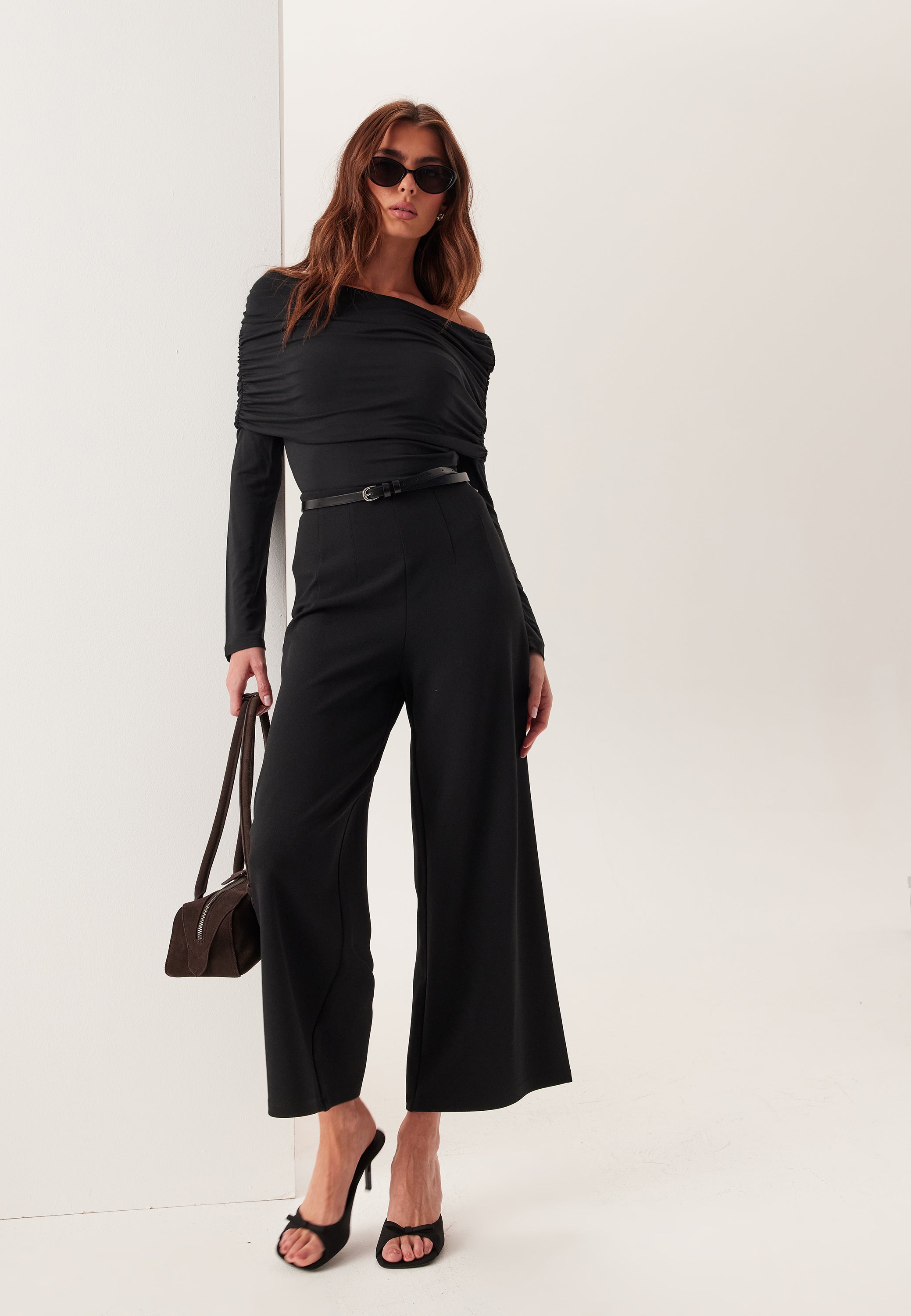 BUBBLEROOM High Wide Cropped Trousers