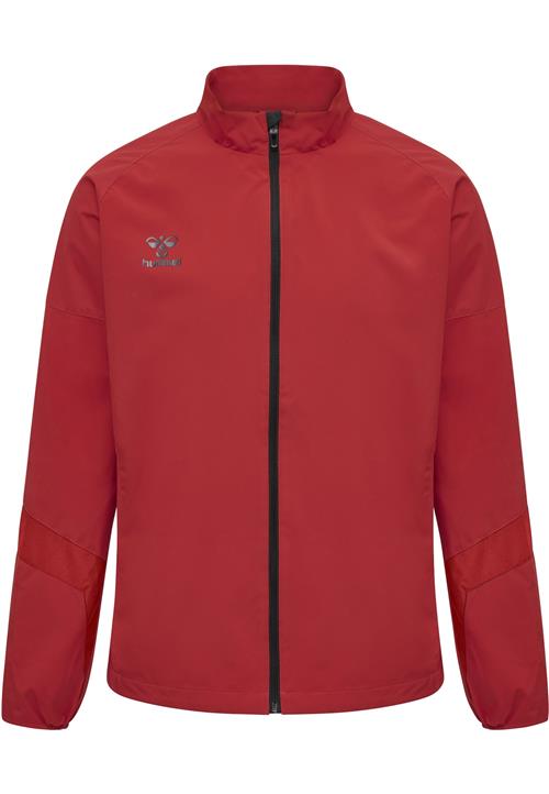 Hummel Træningsjakke 'Lead'  mørkegrå / mørkerød / sort