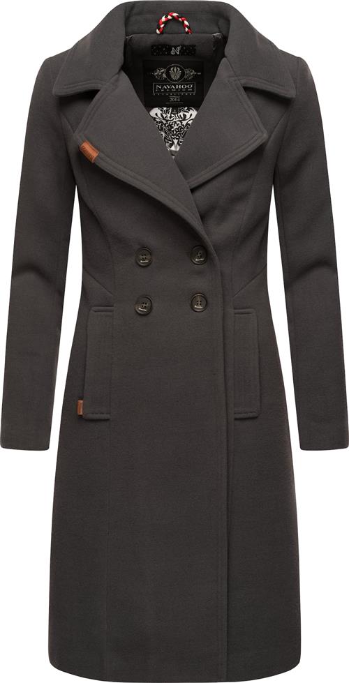 NAVAHOO Overgangsfrakke 'Wooly'  antracit