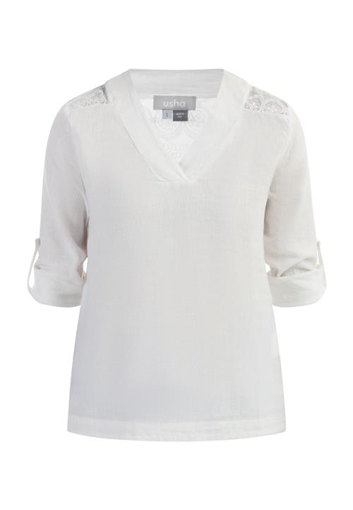 Se Usha Bluse  hvid hos About You