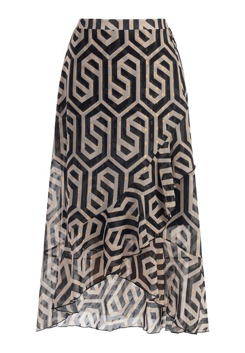 faina Nederdel  mørkebeige / guld / sort