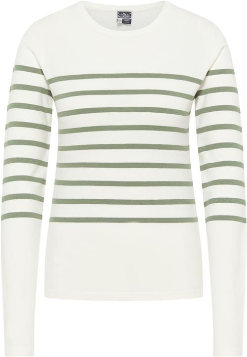 DreiMaster Maritim Pullover  oliven / hvid