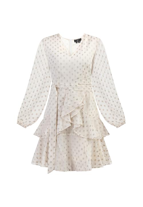 faina Kjole  sølv / uldhvid