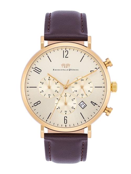 Rhodenwald & Söhne Analogt ur  brun / gylden gul