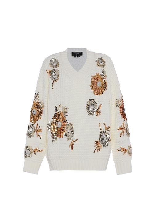 faina Pullover  bronze / guld / uldhvid