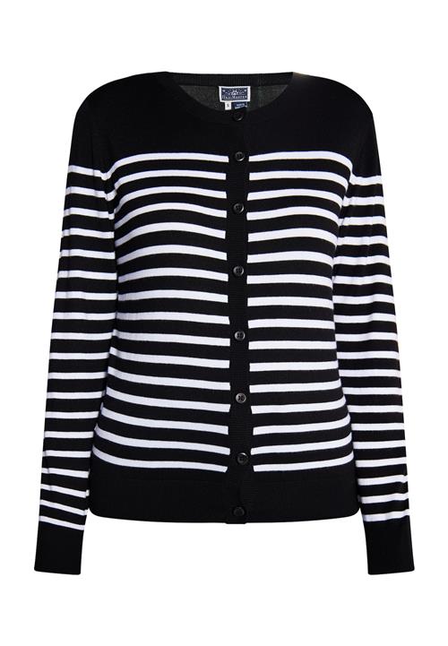 DreiMaster Maritim Cardigan  sort / hvid