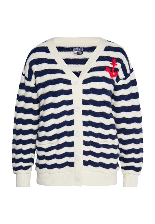 DreiMaster Maritim Cardigan  marin / rød / uldhvid