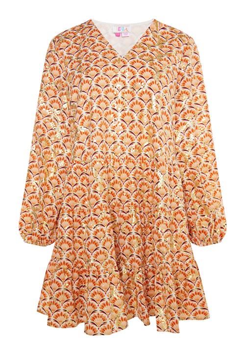 IZIA Blusekjole  guld / fersken / rød / hvid