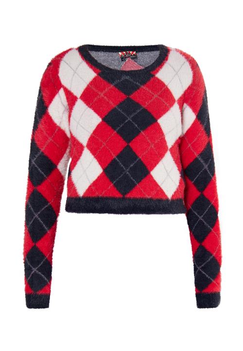 myMo ROCKS Pullover  blodrød / sort / hvid