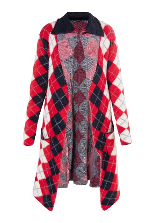 myMo ROCKS Cardigan  blodrød / sort / hvid