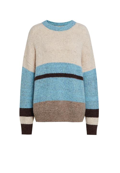 Jalene Pullover  creme / chamois / turkis / sort