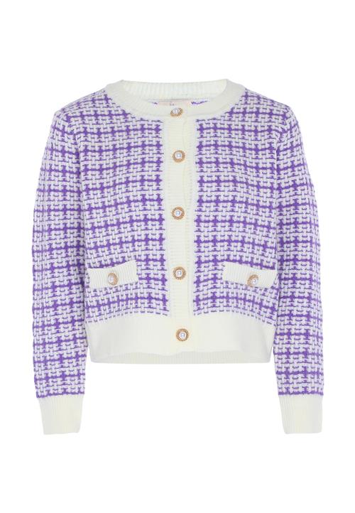 aleva Cardigan  lilla / uldhvid