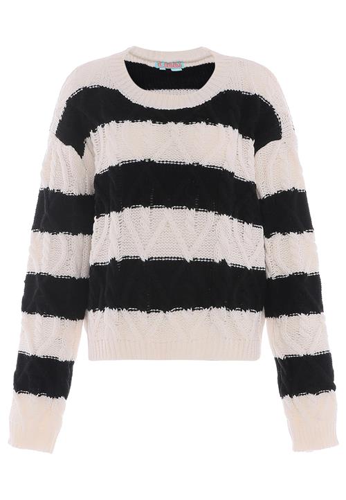 Libbi Pullover  sort / uldhvid