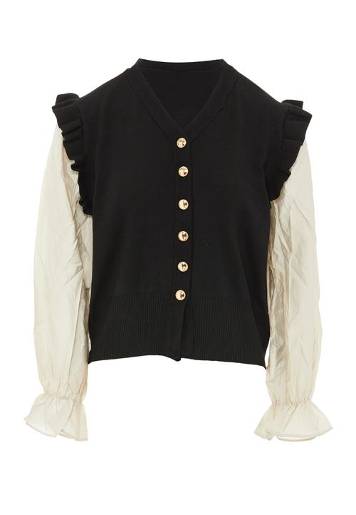 NAEMI Cardigan  ecru / sort