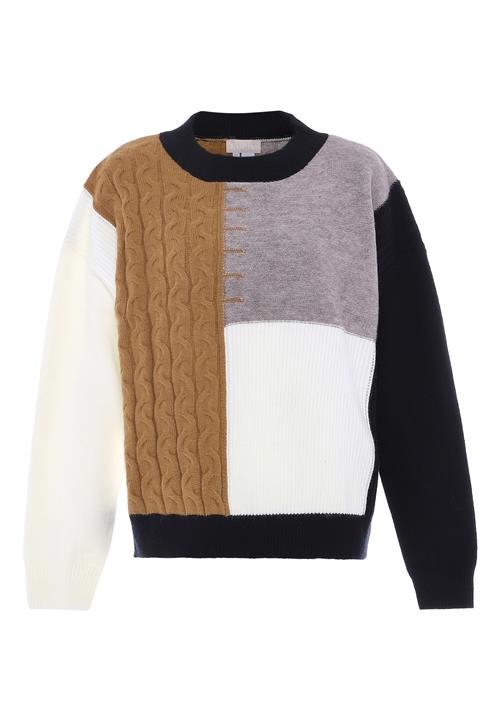 Jalene Pullover  brun / grå-meleret / sort / hvid