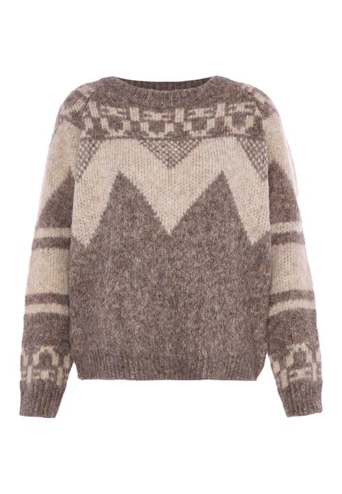 Jalene Pullover  beige-meleret / brun-meleret