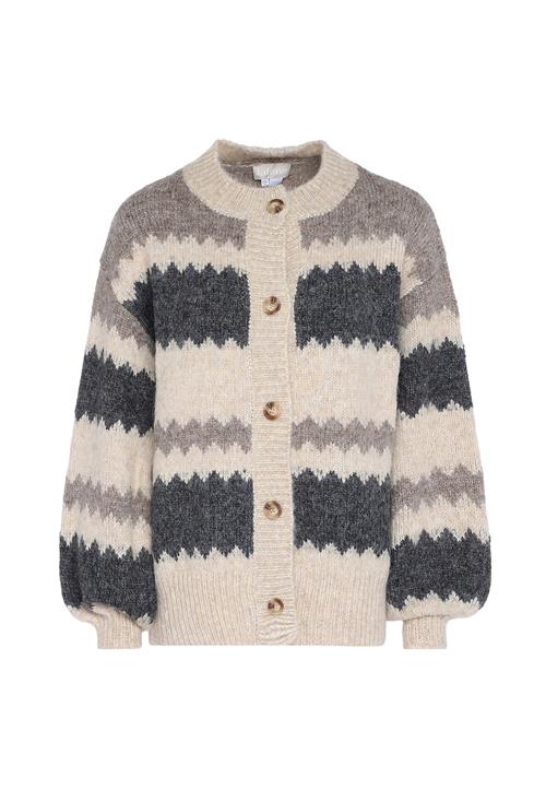 Jalene Cardigan  beige-meleret / brun-meleret / sort-meleret