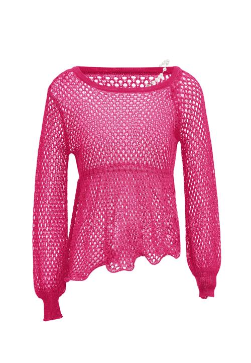 swirly Pullover  mørk pink