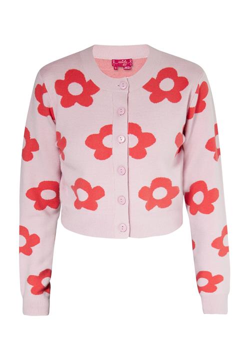 swirly Cardigan  pink / orangerød