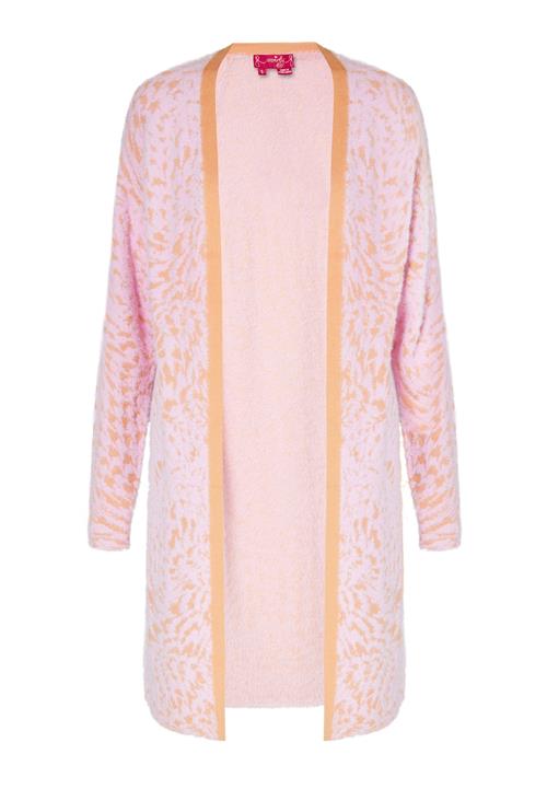 swirly Cardigan  orange / pastelpink