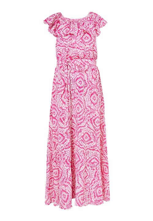 IZIA Sommerkjole  pink / mørkerød / hvid