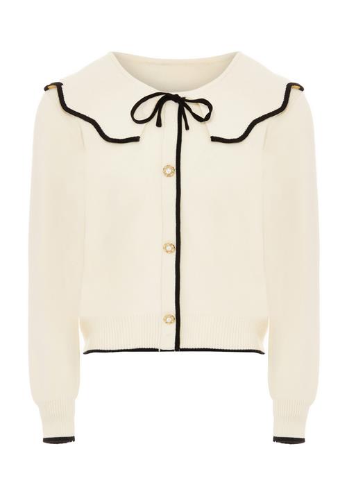 NAEMI Cardigan  beige / sort