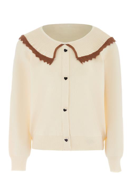 NAEMI Cardigan  brun / uldhvid