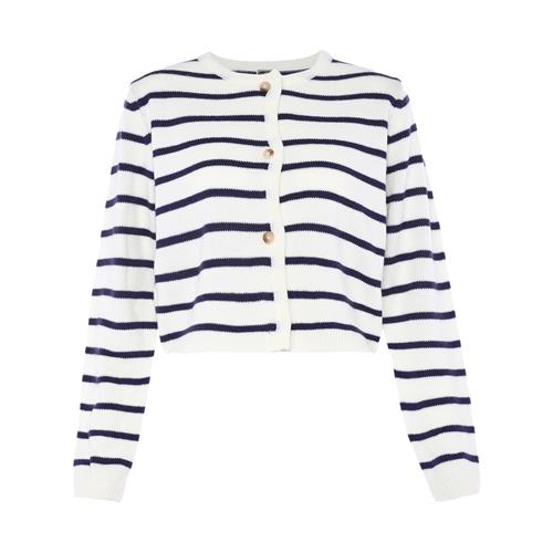 DreiMaster Maritim Cardigan  navy / hvid