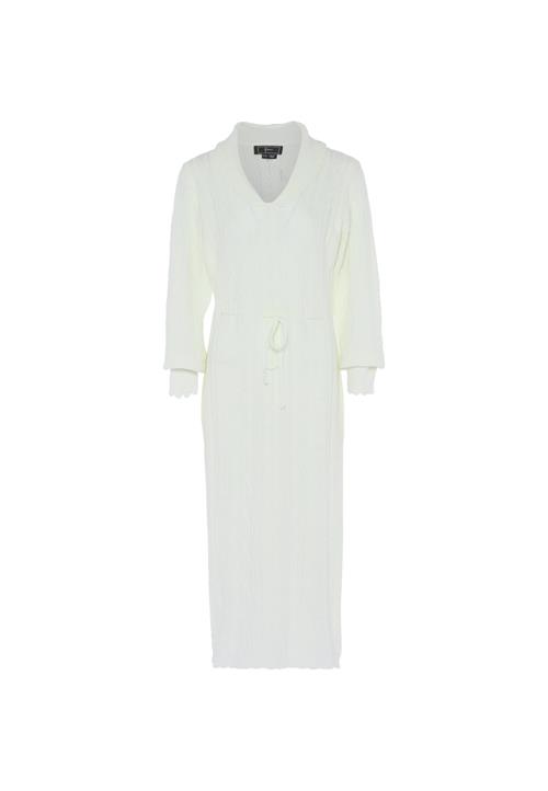 faina Strikkjole  uldhvid