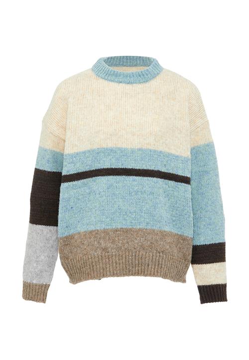 Jalene Pullover  turkis / brun / sort / offwhite