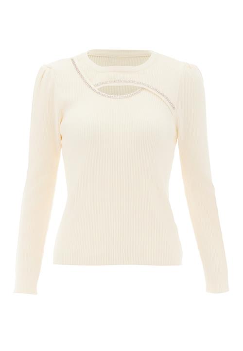 NAEMI Pullover  sølv / uldhvid