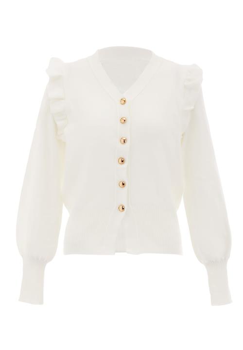NAEMI Cardigan  guld / hvid