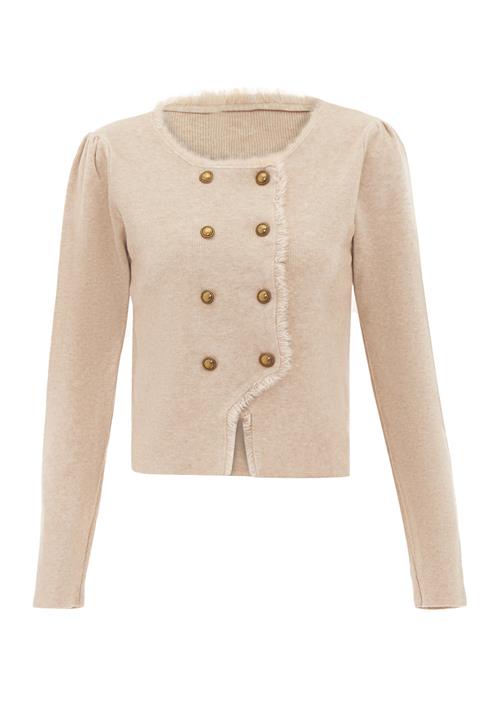 NAEMI Cardigan  beige / guld