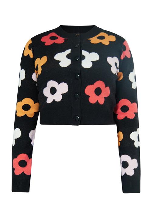 swirly Cardigan  beige / pink / sort / hvid