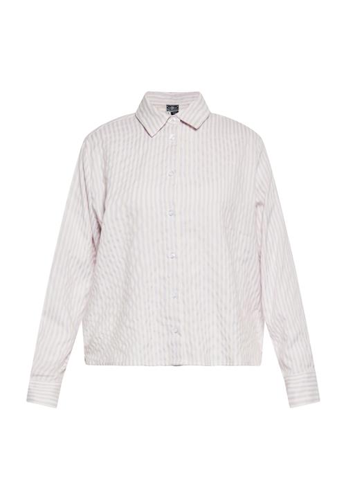 DreiMaster Maritim Bluse  lyselilla / hvid