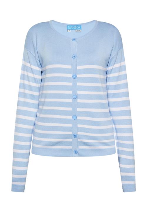 SANIKA Cardigan  lyseblå / hvid
