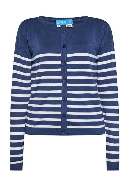 SANIKA Cardigan  marin / hvid