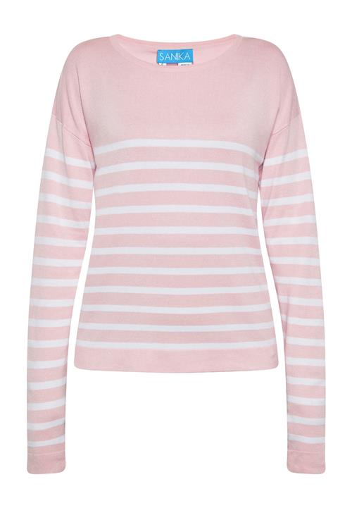 SANIKA Pullover  lyserød / hvid