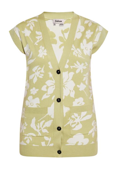 Sidona Cardigan  lysegrøn / hvid