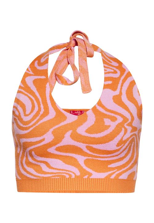 swirly Sticktop  orange / pastelpink