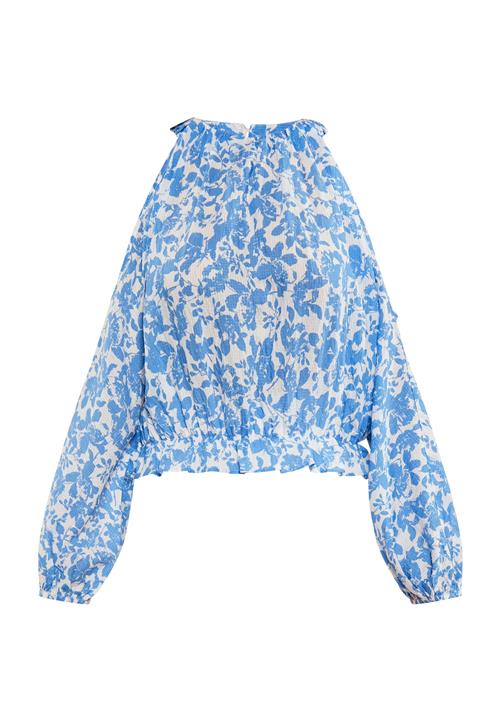 IZIA Bluse  blå / hvid