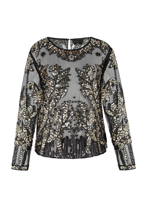 NAEMI Bluse  grå / sort / sølv