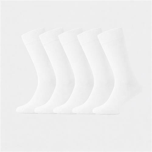 Bambus strømper i hvid til mænd 5-pak