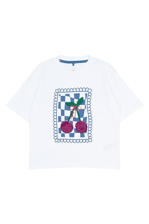 The New Simone Kortærmet T-shirt Bright White  Bright White-5-6 Y  Hvid  5-6 år  kvinde