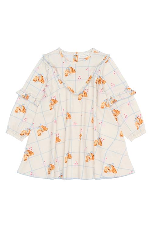 The New Siblings Silke Kjole Gardenia Aop  Gardenia AOP-104 cm  Creme  104 cm  kvinde