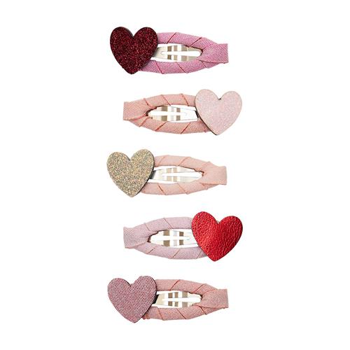 Mimi & Lula Mini Heart Valentines 5 Hårklemmer Multi  Multi-3-8  years  Lyserød  3-8 år  kvinde